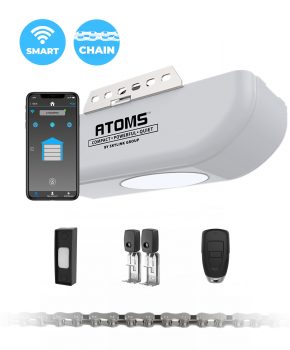 ½ HPf Atoms Chain Garage Door Opener with Wi-Fi Connectivity, Model: ATR-1611CW