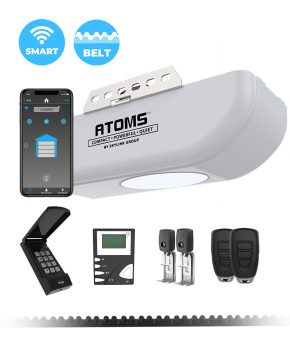¾ HPf Atoms Belt Garage Door Opener with Wi-Fi Connectivity, Model: ATR-1723BKW