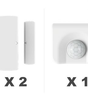 2 Door / Window Sensors and 1 Motion Sensor, 3S-MT